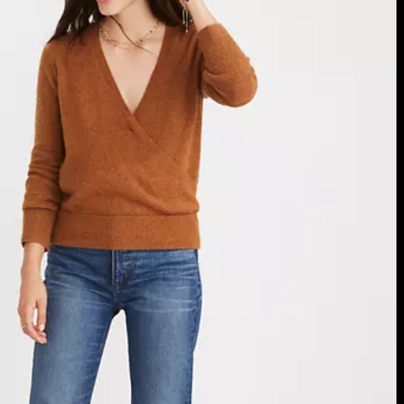 Madewell Sweaters - Madewell XXS wool blend red crossover sweater